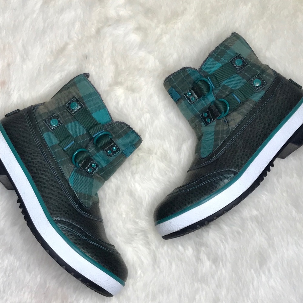 UGG Green Plaid Snow Boots